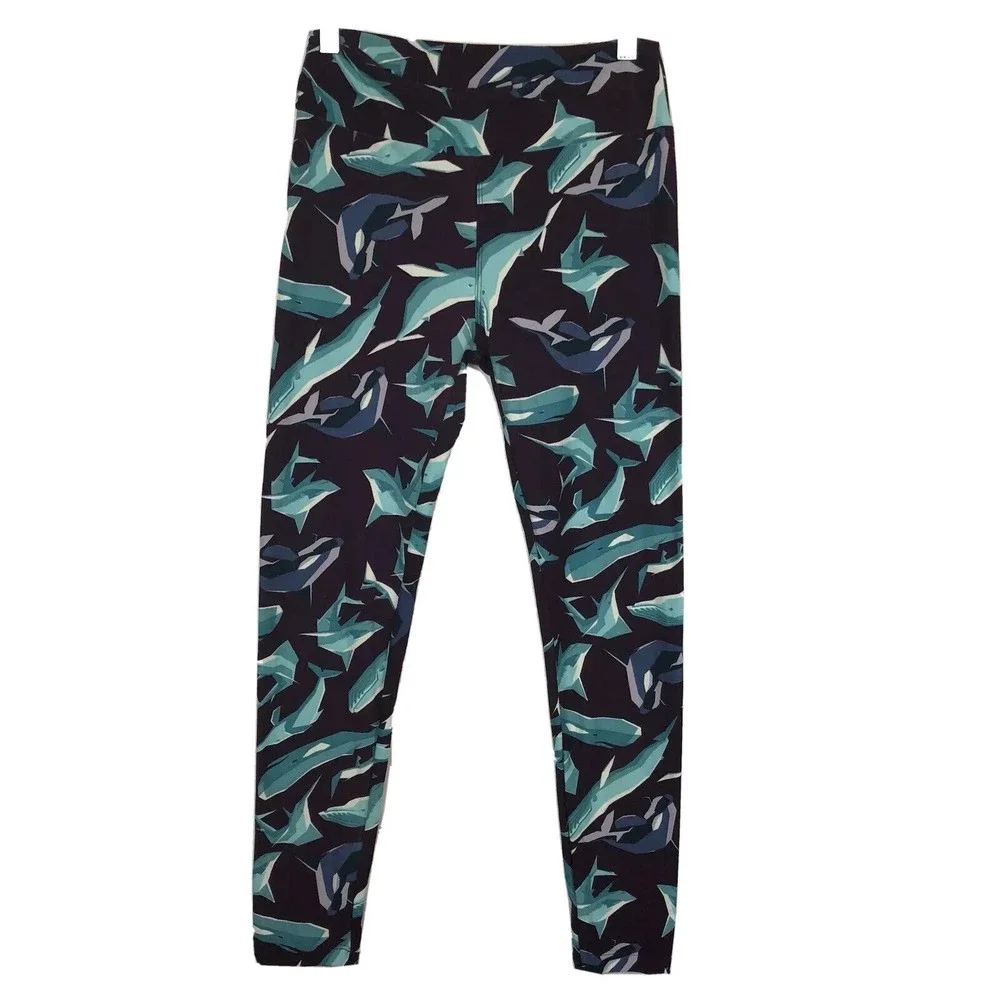 Lularoe Womens Leggings One Size Rare “Unicorn” Sharks Whales